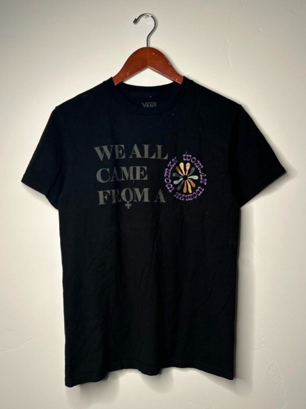 Vans black 100% cotton t-shirt with graphic